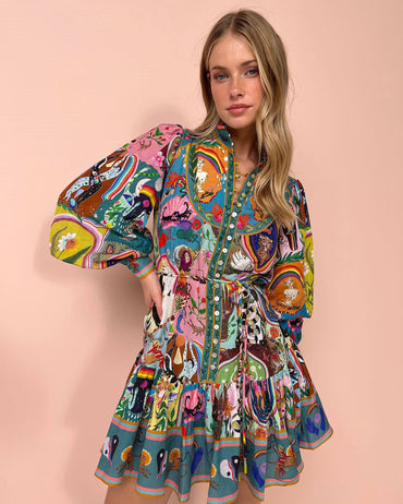 Rochie lejera multicolora, Lavinia