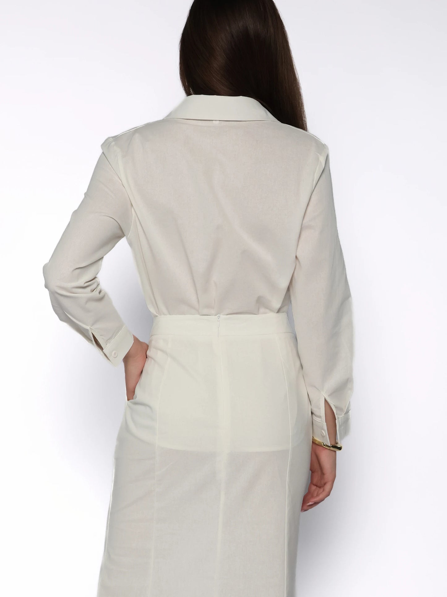 Set camasa si fusta cu buzunare, Iris