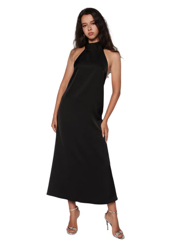 Rochie satinata in clos si cu spatele gol, Carla