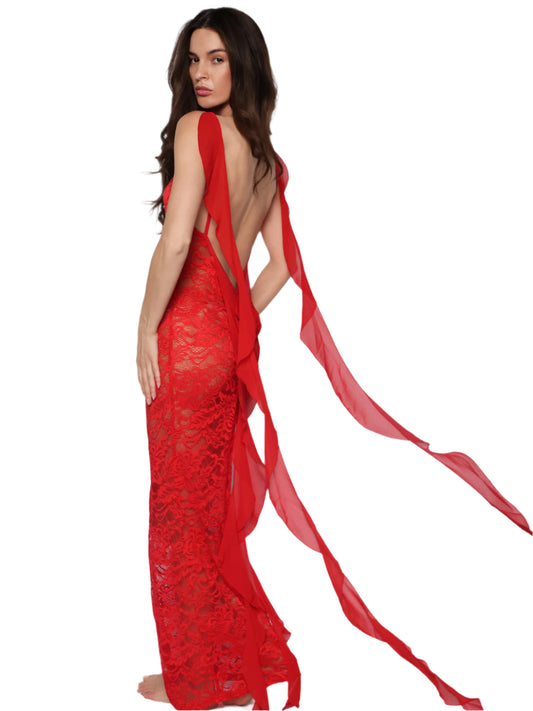 Rochie sexy lunga din dantela, Rosalia