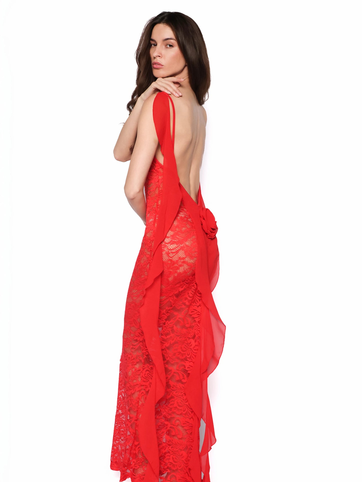 Rochie sexy lunga din dantela, Rosalia