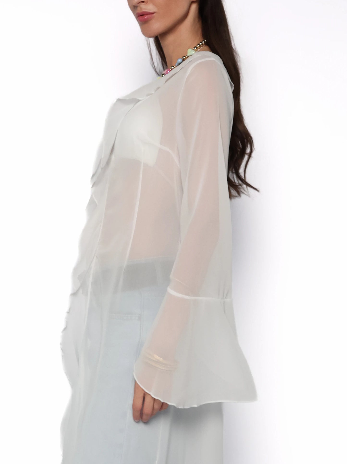 Kimono vaporos alb, Elvira