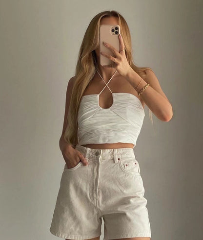 Top casual creponat, Kaia