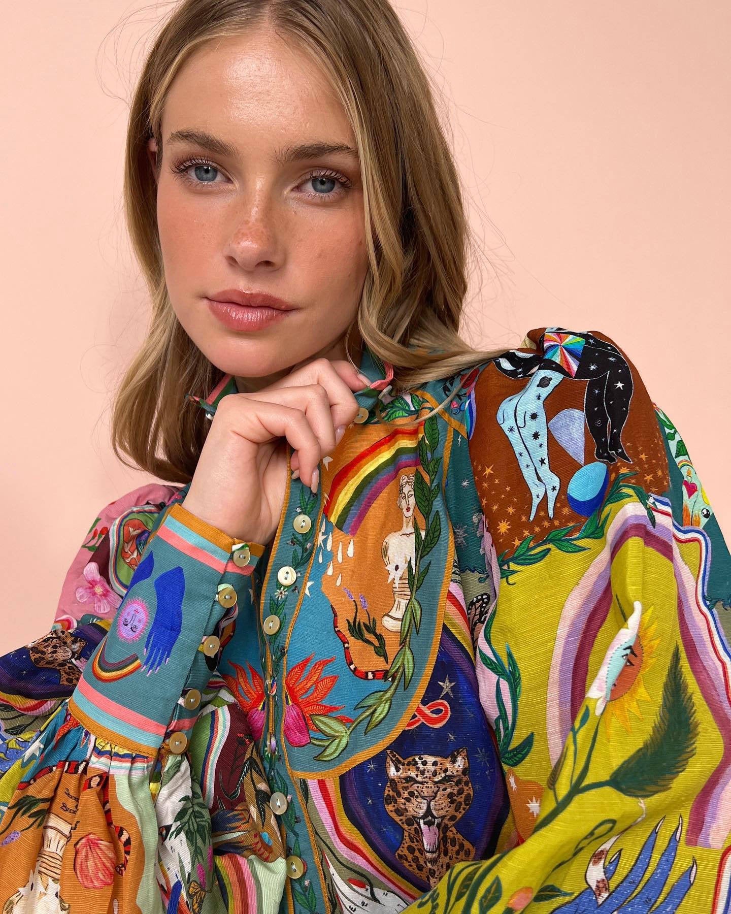 Rochie lejera multicolora, Lavinia