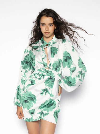 Rochie cu maneci bufante