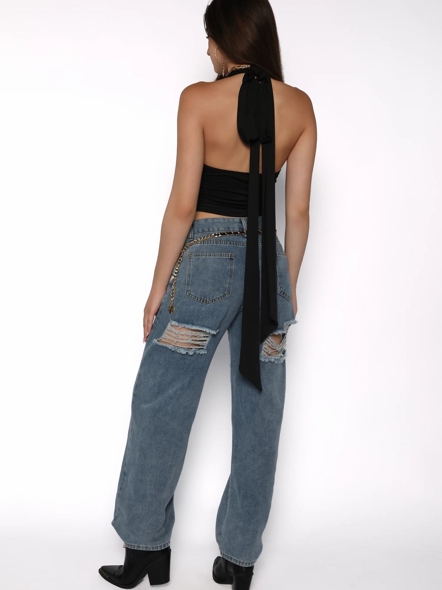 Top cu funda si decolteu adanc, Yasmine