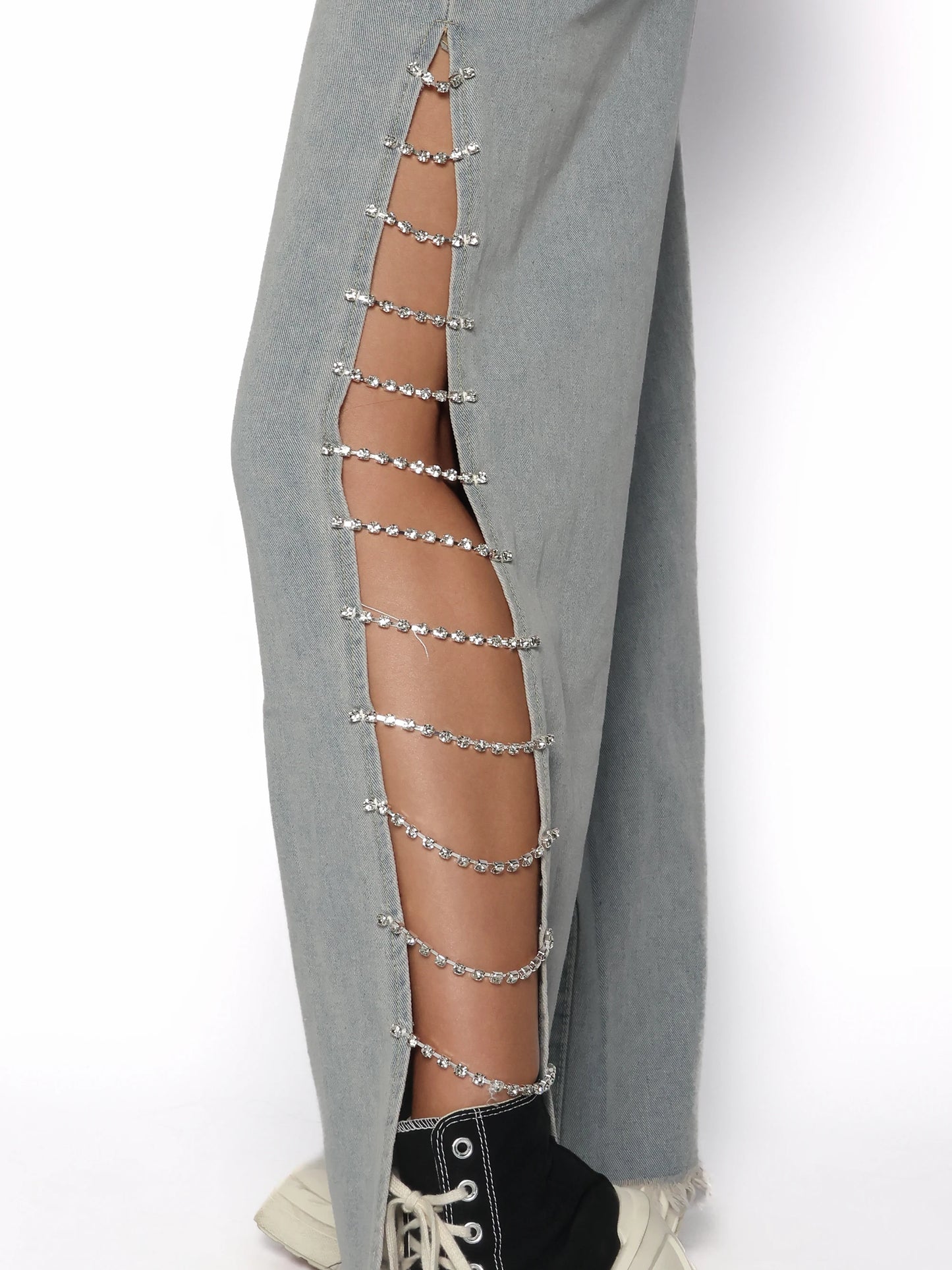 Pantaloni evazati cu detalii stralucitoare, Mira