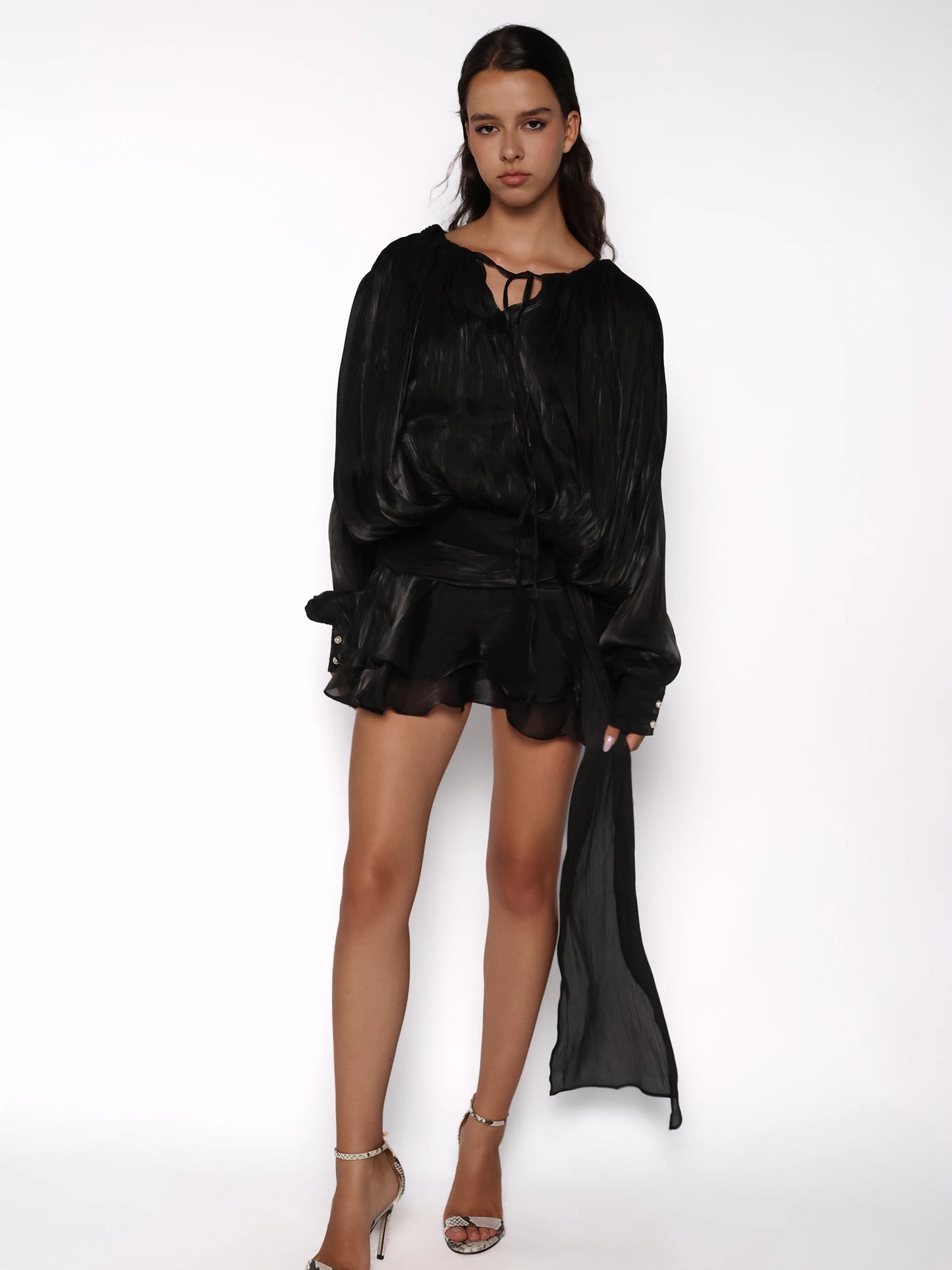 Rochie set cu pantaloni scurti, Ana