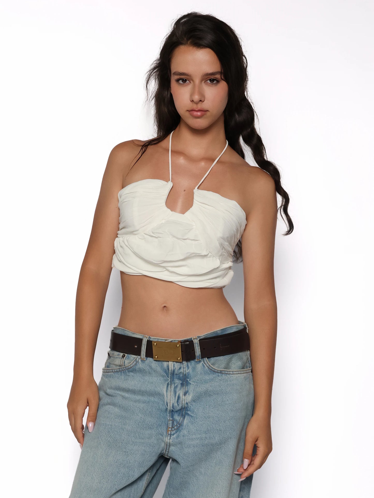 Top casual creponat, Kaia