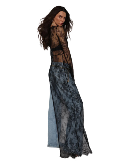 Bluza asimetrica din dantela fina, Paola