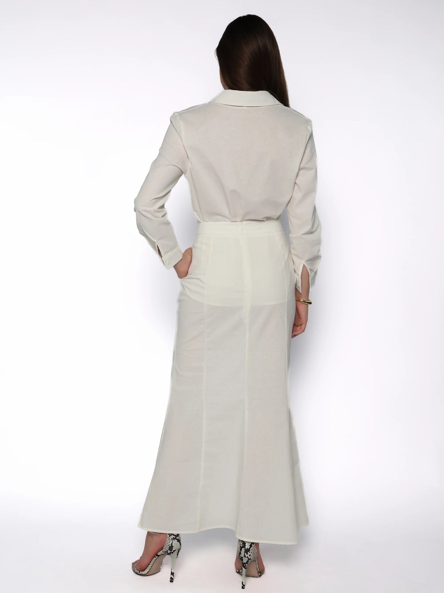 Set camasa si fusta cu buzunare, Iris