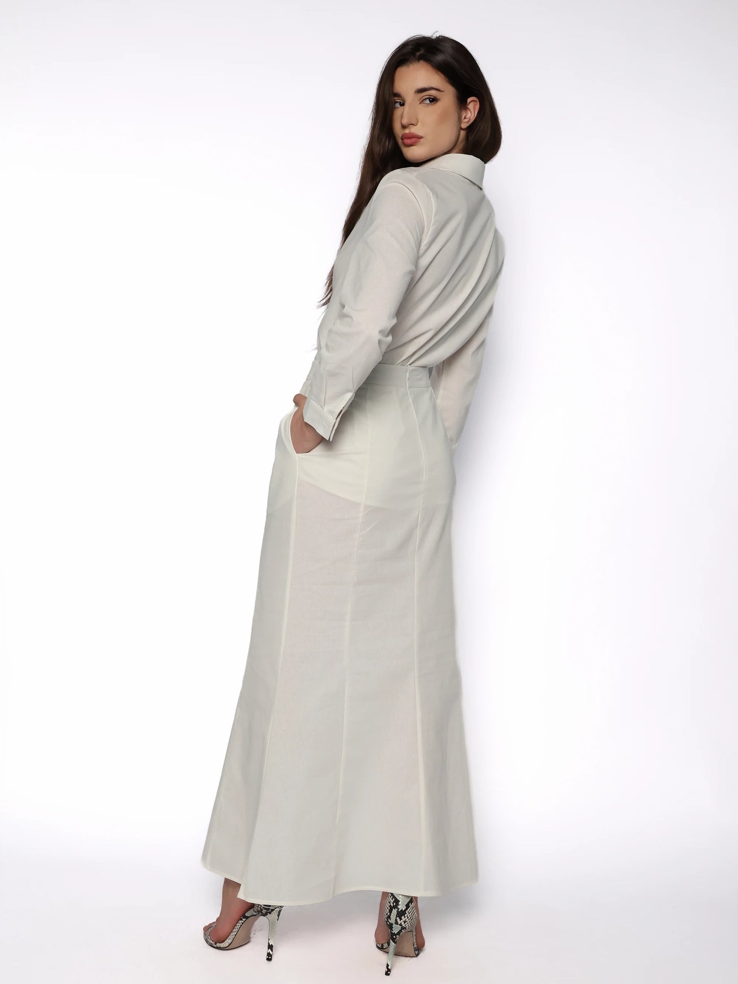 Set camasa si fusta cu buzunare, Iris