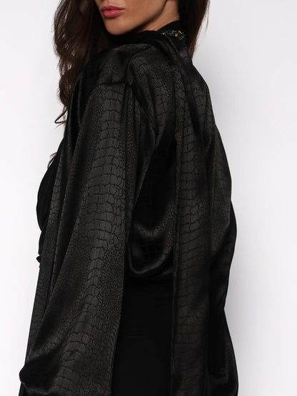 Bluza satinata piele de crocodil, Ava