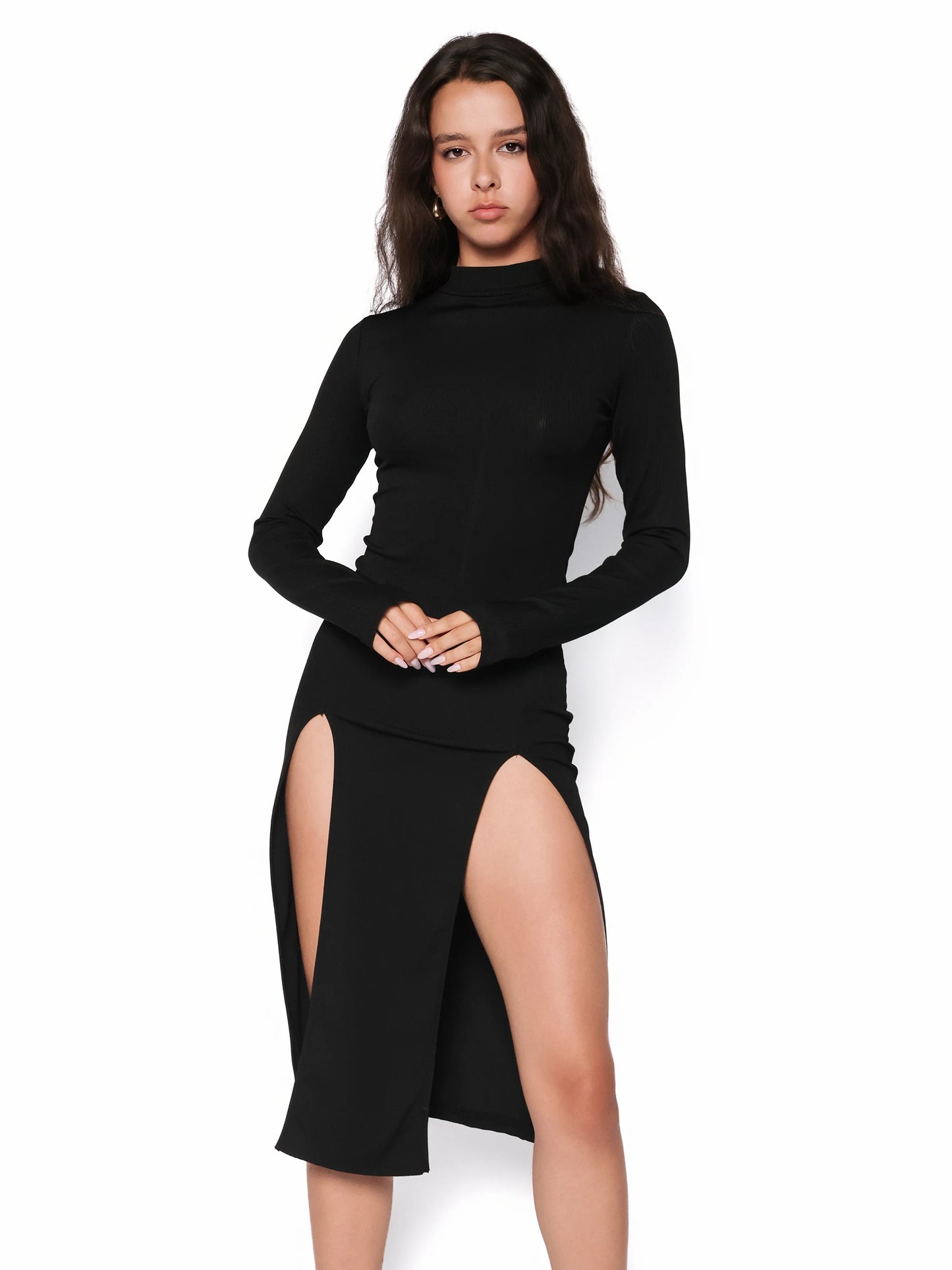 Rochie mulata cu crepaturi frontale, Anastasia