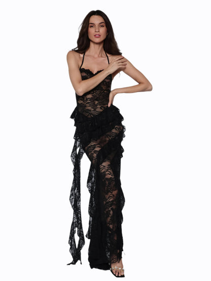 Rochie lunga din dantela, Raluca