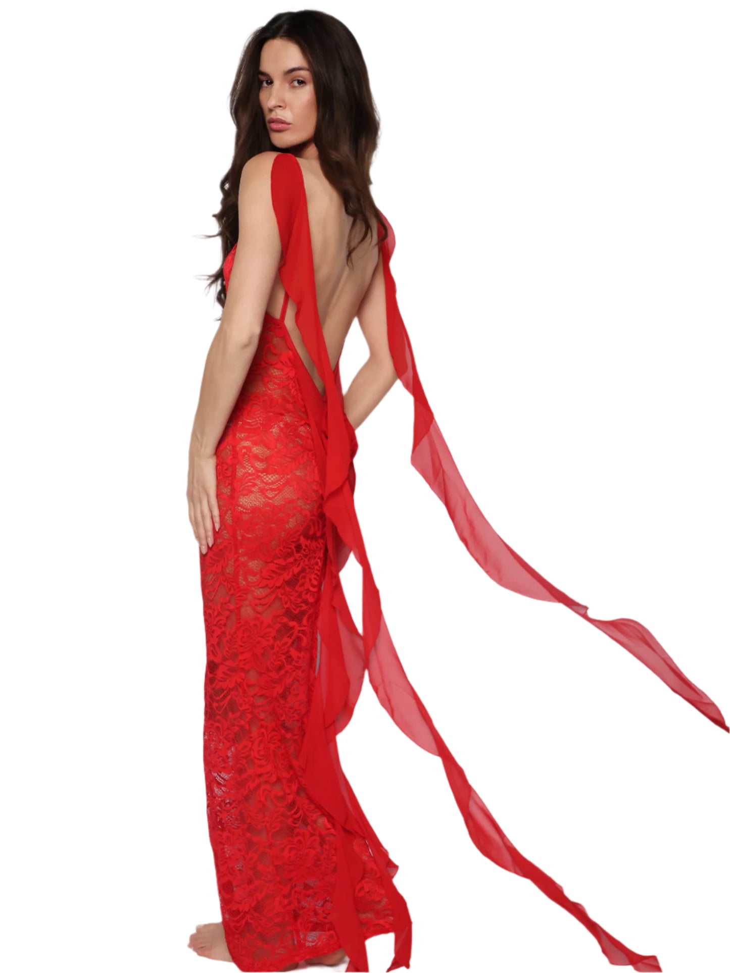 Rochie sexy lunga din dantela, Rosalia