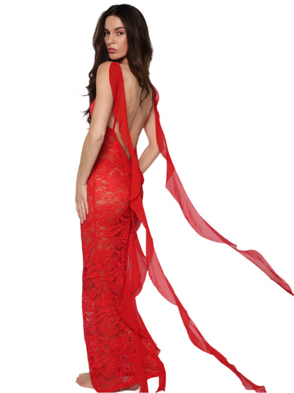 Rochie sexy lunga din dantela, Rosalia