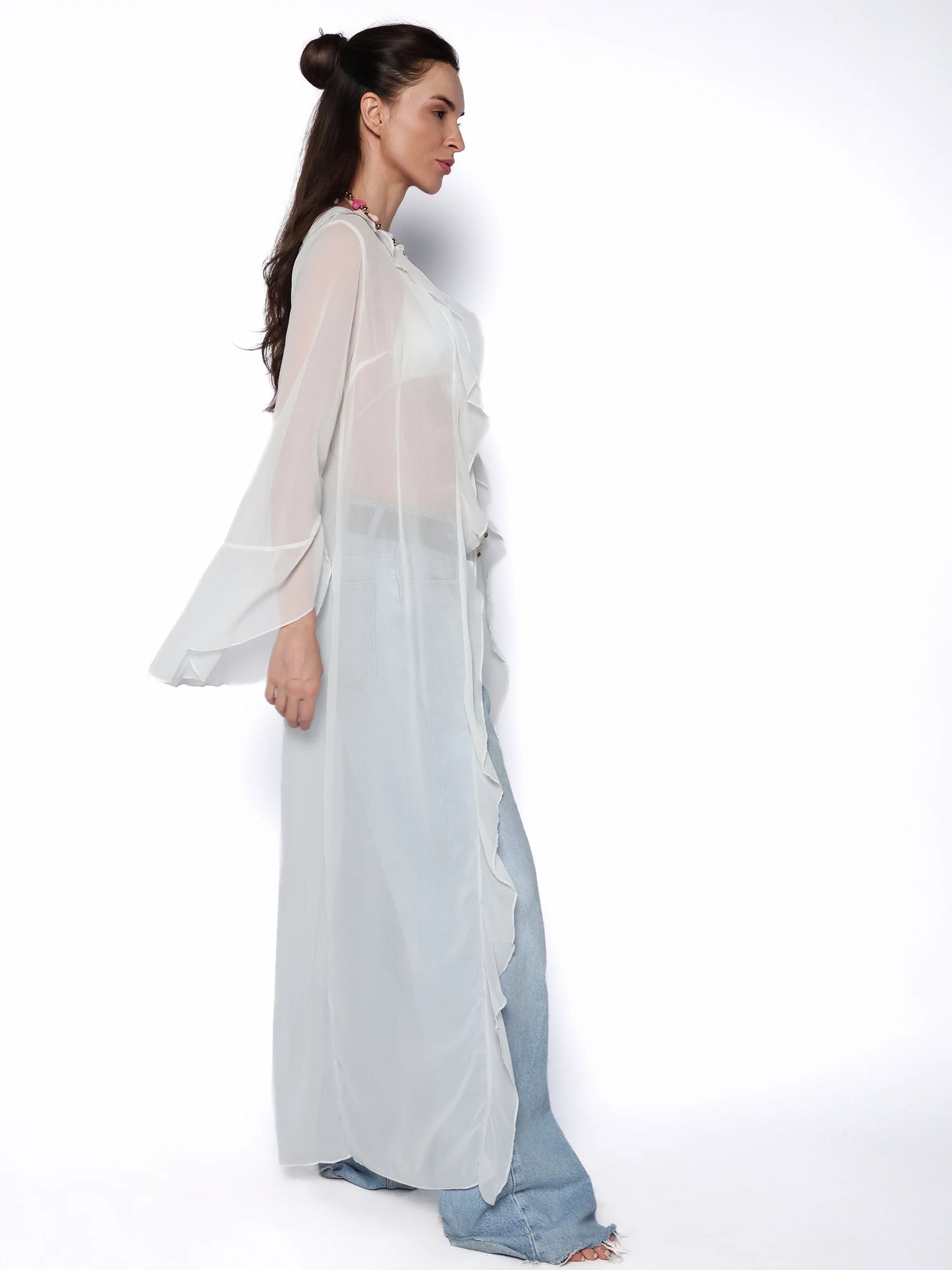 Kimono vaporos alb, Elvira