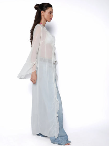 Kimono vaporos alb, Elvira