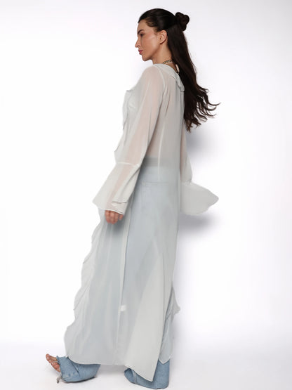 Kimono vaporos alb, Elvira