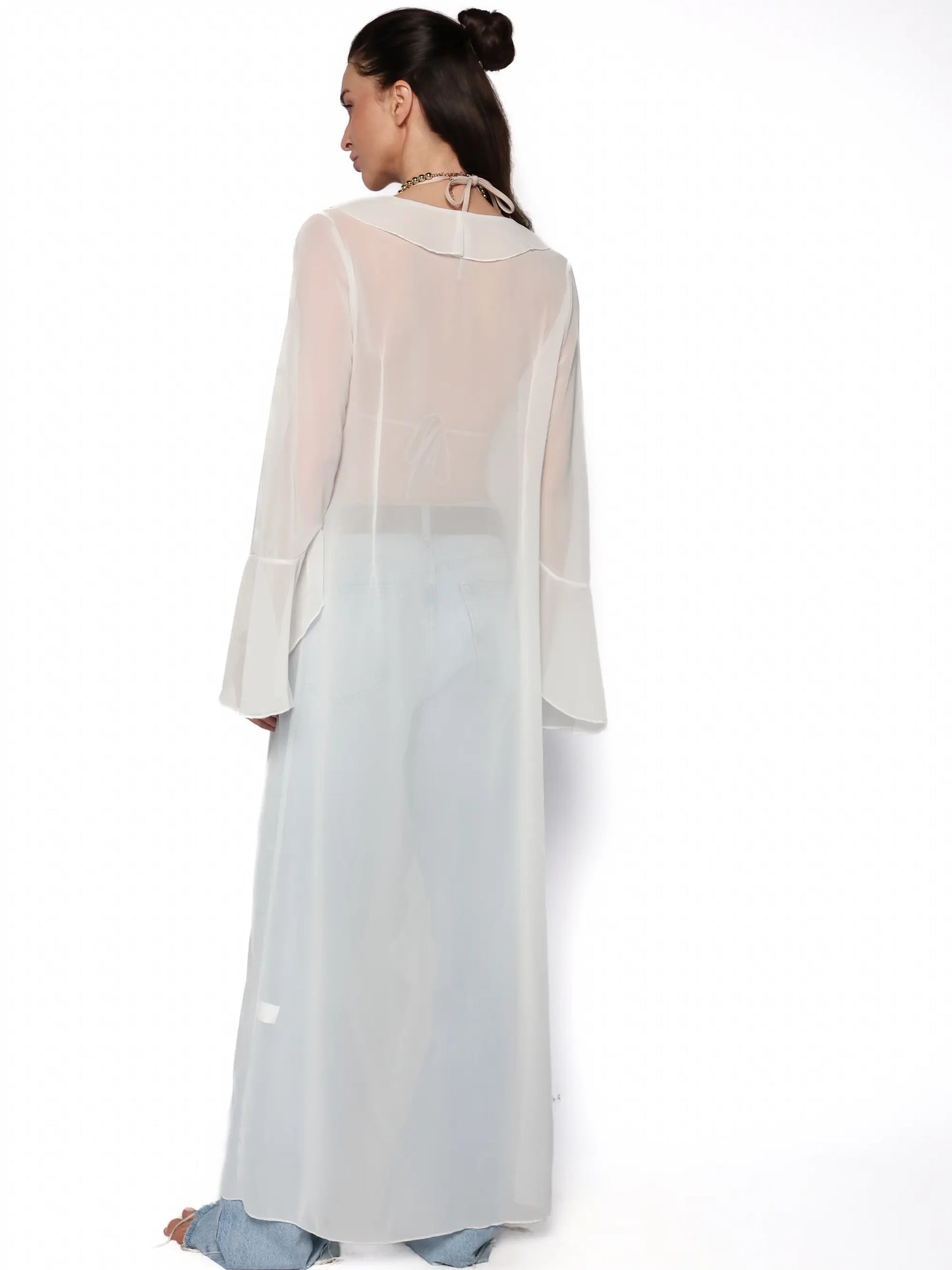 Kimono vaporos alb, Elvira