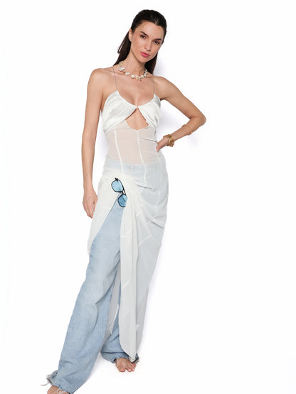 Rochie din voal transparent si spatele gol, Soraya