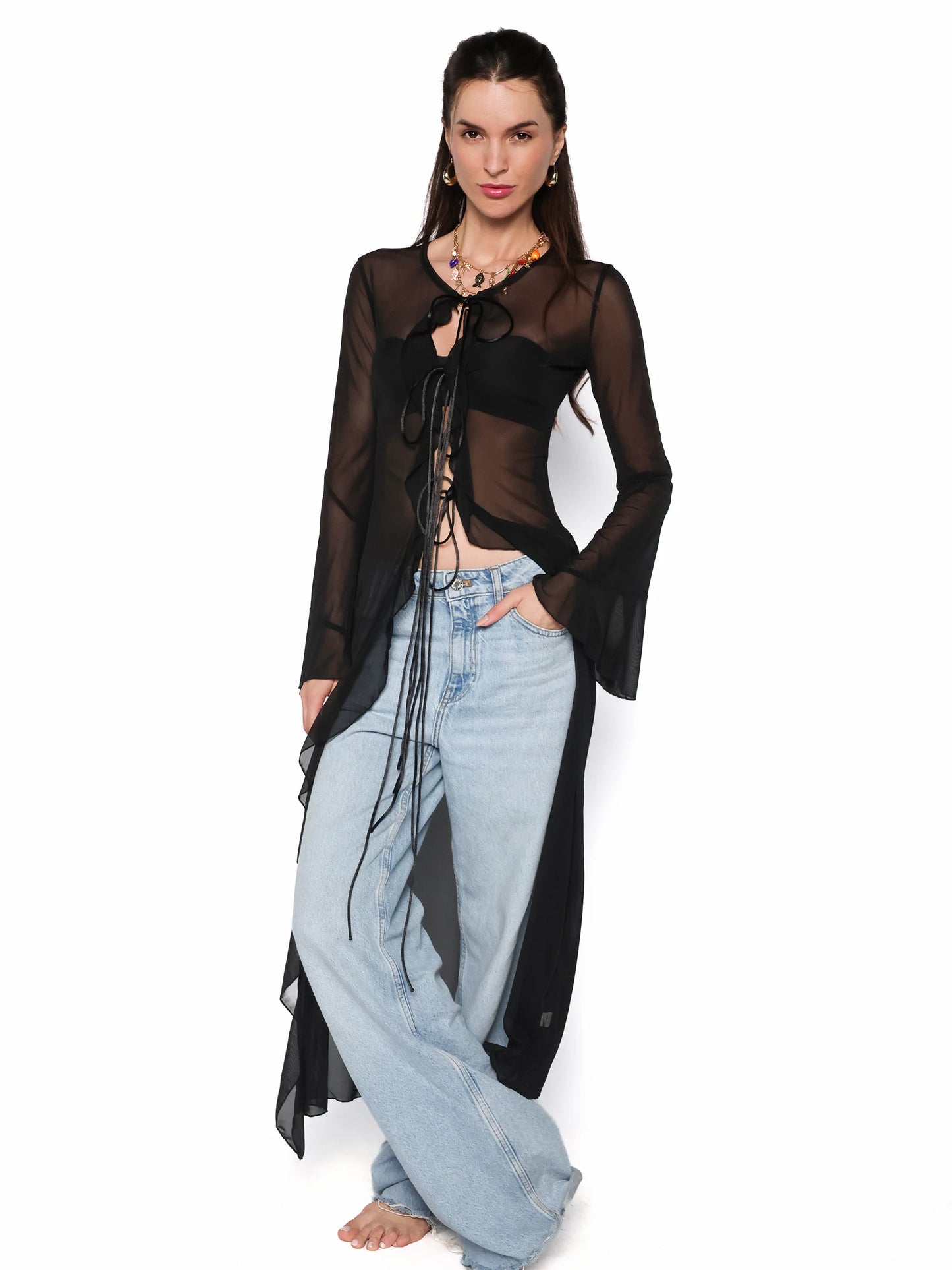 Kimono vaporos negru, Lidia