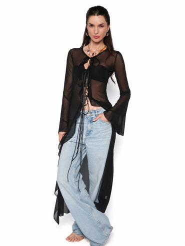 Kimono vaporos negru, Lidia