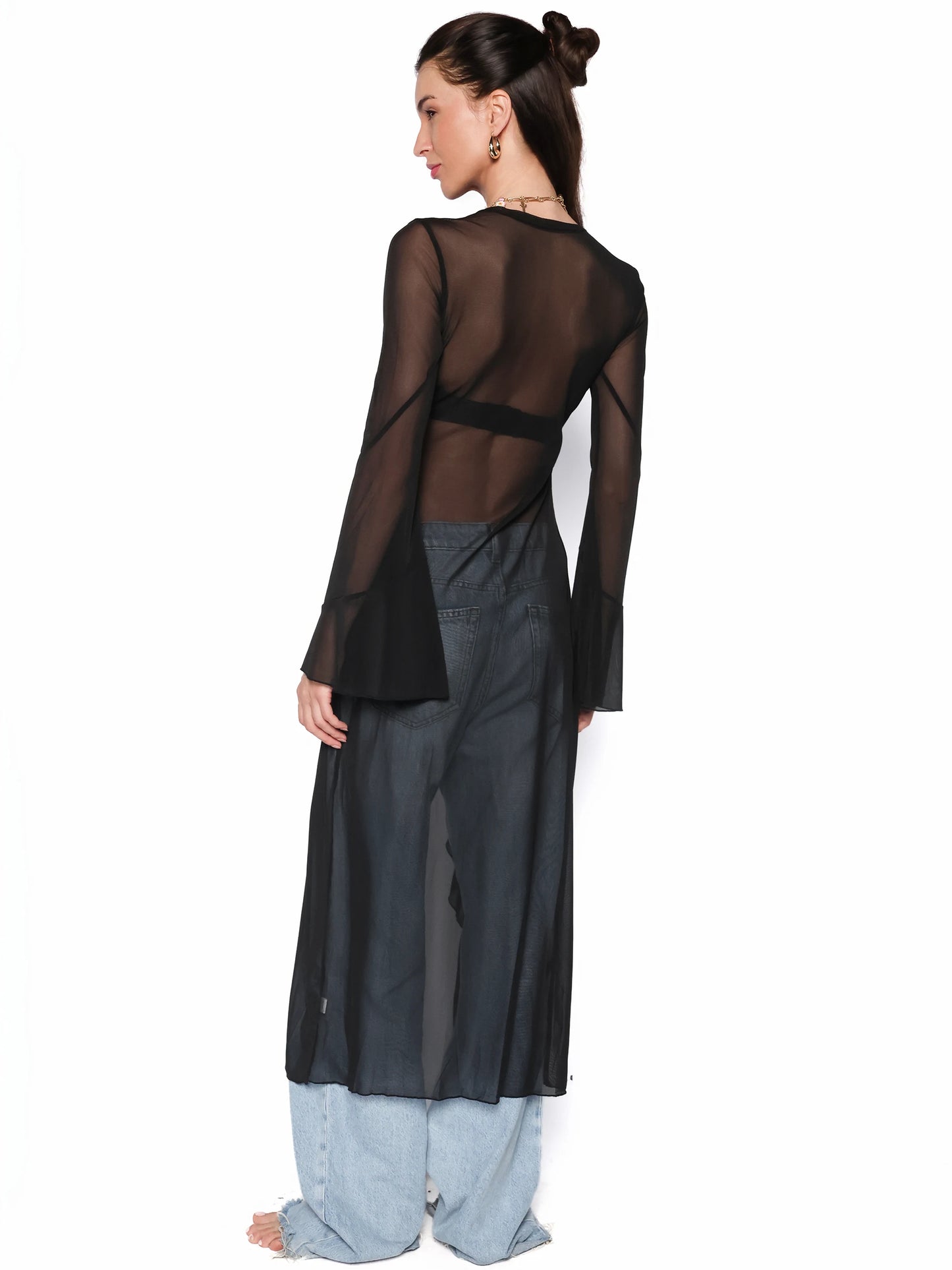 Kimono vaporos negru, Lidia