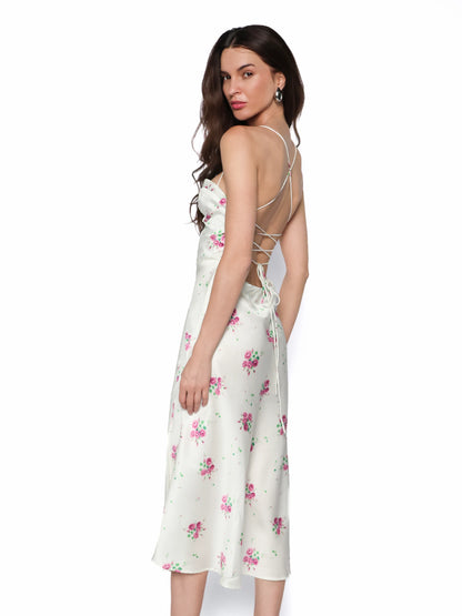 Rochie satinata florala, Soraya