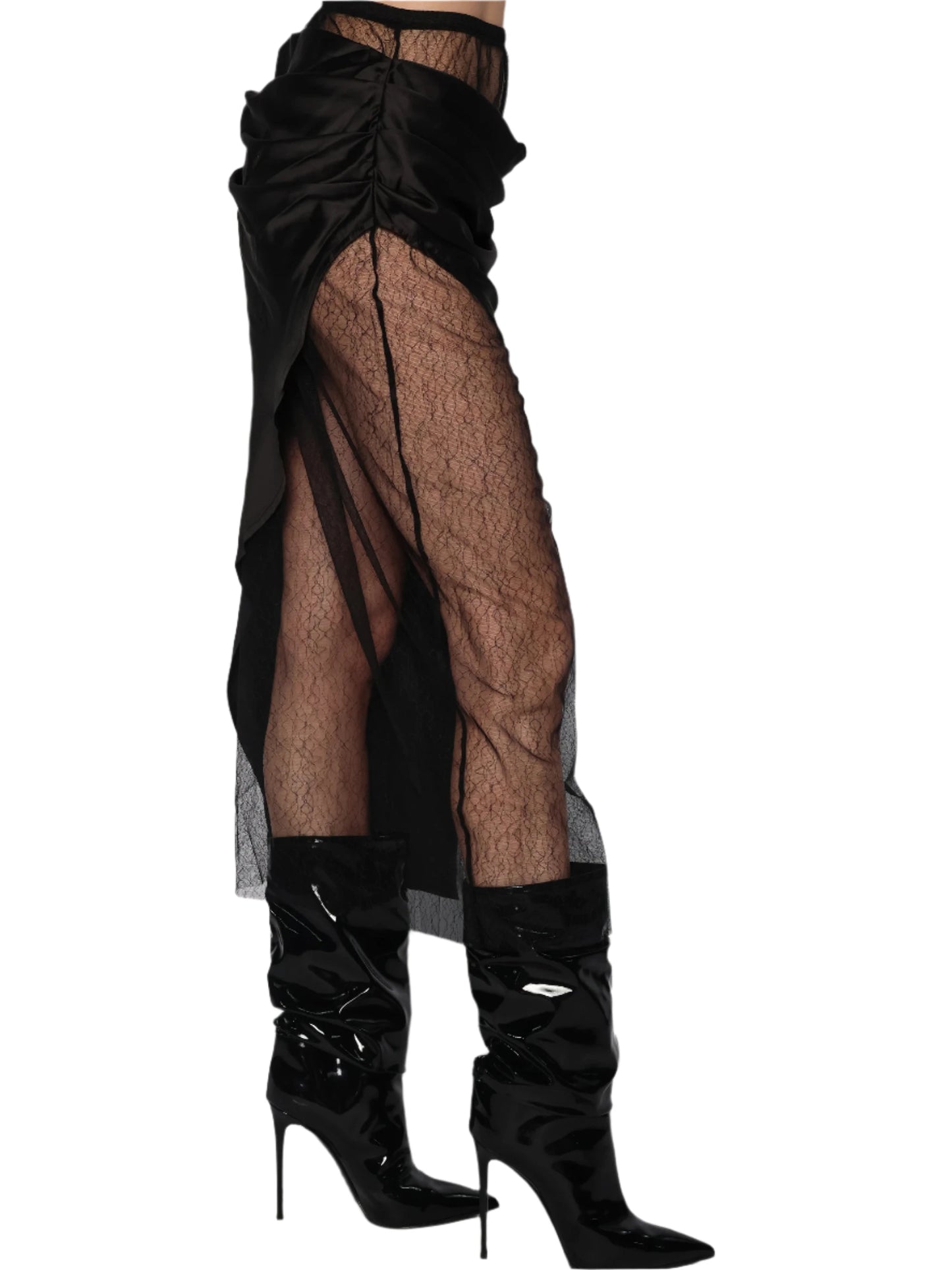 Fusta din satin si dantela, Kassandra