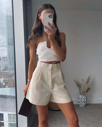 Top casual creponat, Kaia