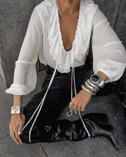 Bluza cu volane, Nadine