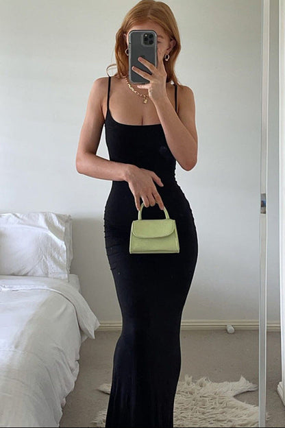 Rochie lunga cu efect de subtiere, Selena