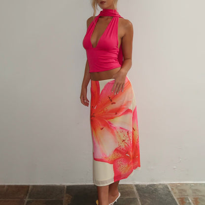 Top cu funda si decolteu adanc, Yasmine