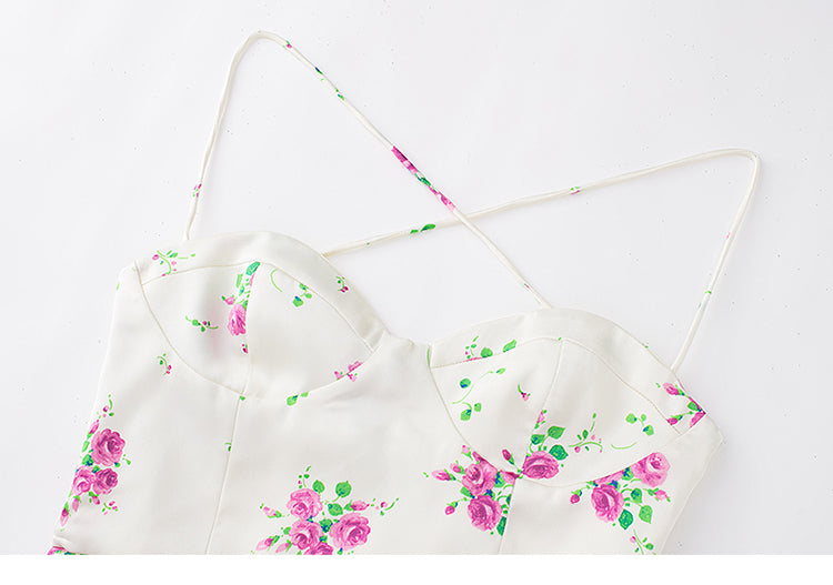 Rochie satinata florala, Soraya