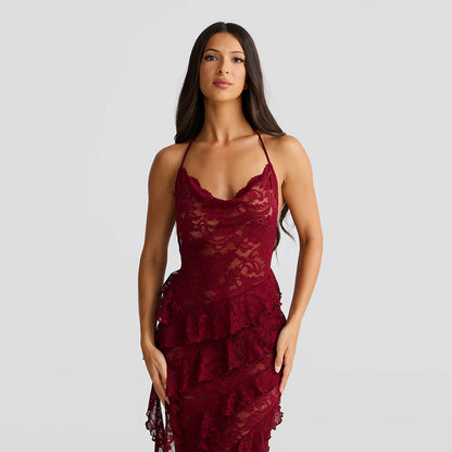 Rochie lunga din dantela, Raluca